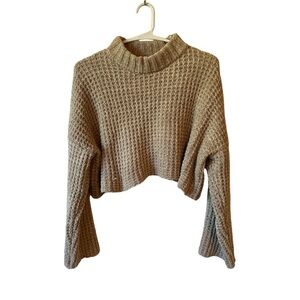 FOREVER 21 CHUNKY KNIT CROPPED TURTLE NECK